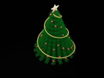 Christmas Tree  Low-poly 3D model
