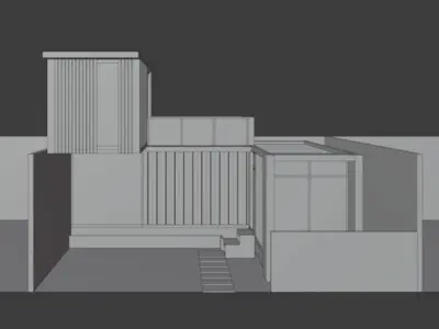 Container Home Free 3D model