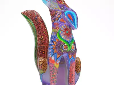 Alebrije coyote 02 3D model