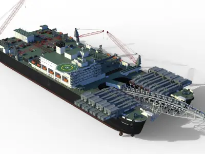 Pioneering spirit  Pipelay vessel 3D model