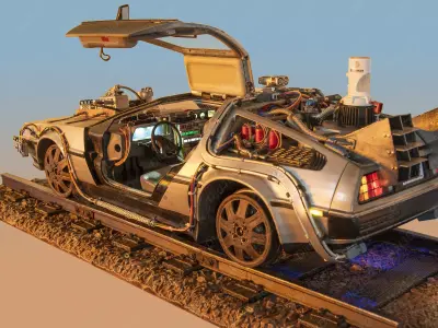 DELOREAN BTTF3 FAR WEST 1-8 Scale 530mm 3D print model