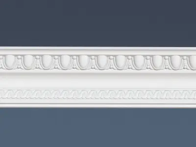 Decorative Crown Molding 3D model 14