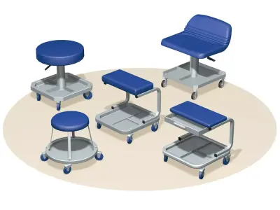 Industrial Garage Chairs set  3D model