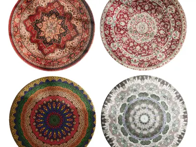 Round carpet 20 3D model