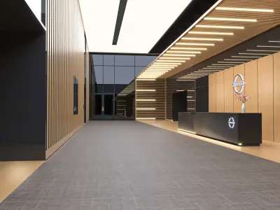 Caesars Hotel Dubai 3d Model - PREFUNCTION AREA ONLY Low-poly 3D model