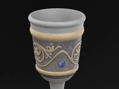 Ornate Goblet Low-poly 3D model