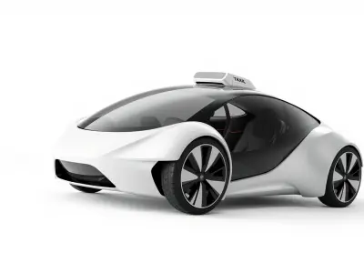 Futuristic Flying Taxi Concept Car Model Low-poly 3D model buy
