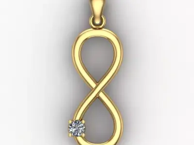 Infinity pendant Free 3D print model