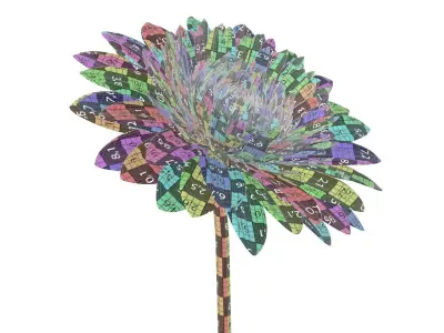 gerbera in vase 3D model