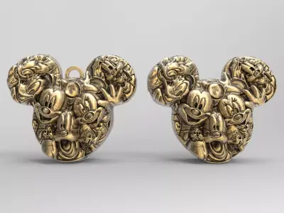 micky head pentant  3D print model