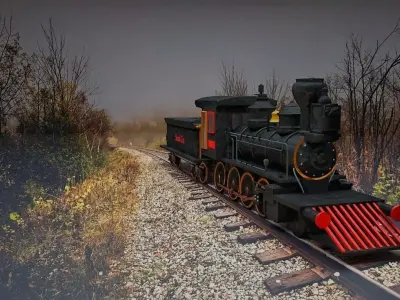 Steam engine  3D model by anonymous014