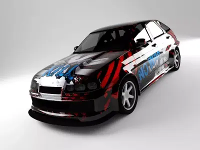 Lada 21012 Low-poly 3D model