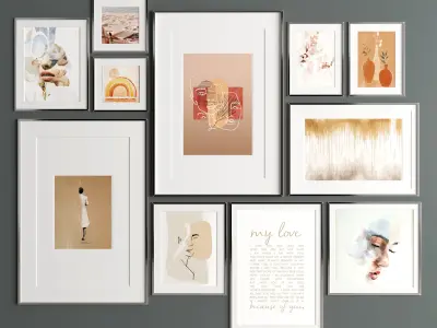 Art Frame 313 Low-poly 3D model