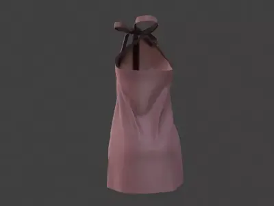 Ribbon Tie Dress 3D model
