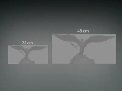 Valkirie statue of angel with wings 3D print model