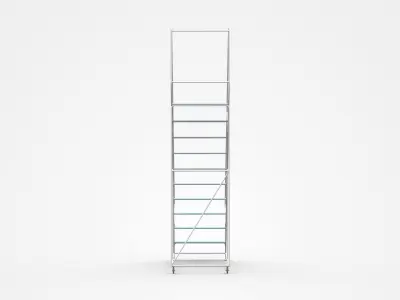 Movable Mobile Ladder Stand 3D model