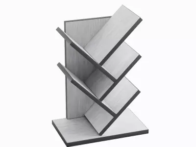 Small Bookshelf B 02 Low-poly 3D model