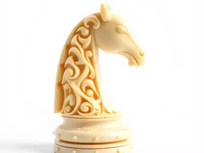 Elegant Ivory Knight model pack Low-poly 3D model