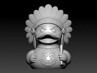 Rubber Duck - Chief wahoo - NFL - 3D print 3D print model