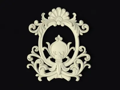 Central decor ornament for furniture 3D model 340