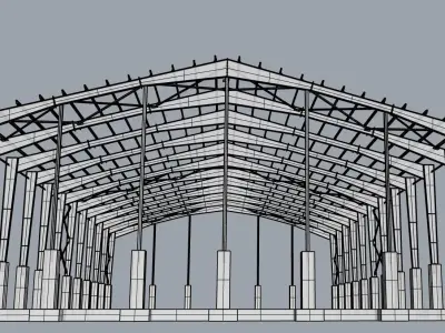 Designing a steel structure using Rhino 3D 3D model