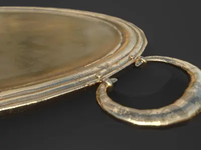 Bronze Platter - PBR Low-poly 3D model