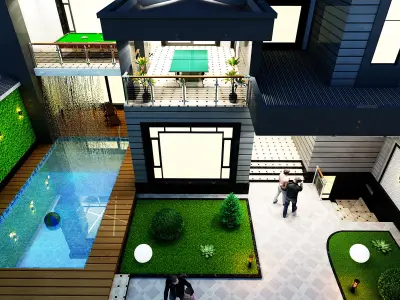 Hi-tech House 3D model