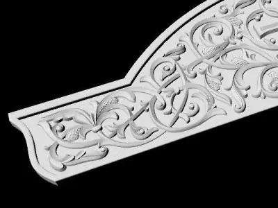 Central decor ornament for furniture 3D model 1027