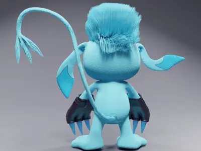 Cute Lion Low-poly 3D model