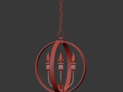 Olivier Frosted Gold Candles 3D model