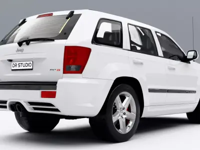 Jeep Grand Cherokee SRT-8 2009 Low-poly 3D model