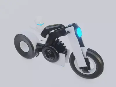 IQ Motorcycle Low-poly 3D model