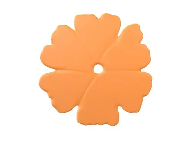 Flower Symbol v7 004 Low-poly 3D model