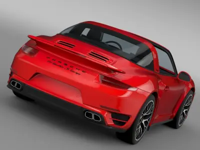 Porsche 911 Turbo S Targa 991 2015 3D model