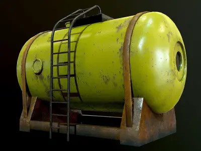 Steam Boiler Low-poly 3D model