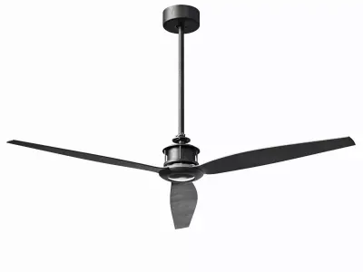 JUST FAN Matt black ceiling fan 3D model