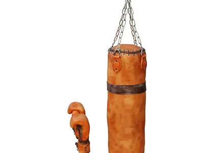 Heavy Bag Gloves Low-poly 3D model