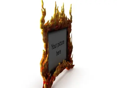 Fire picture frame 3D model