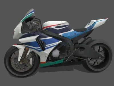 Sportbike8 Low-poly 3D model