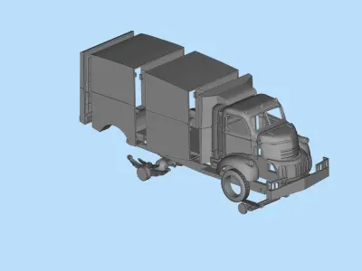 Printable Body Truck 41 46 Coe Jeepers Creepers STL file 3D print model