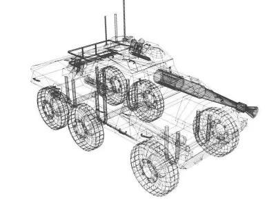 Armoured Car - Cascavel 3D model