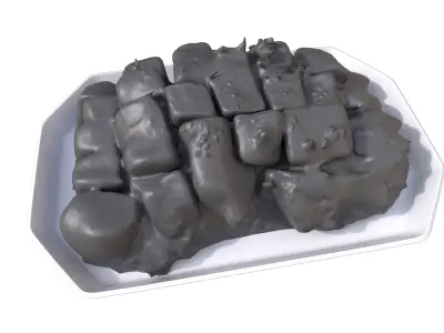 Teriyaki Beef Donburi Rice Bowl Low-poly Low-poly 3D model