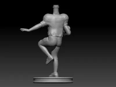 3D Printable American Football Boy Man Bubble Head  3D print model