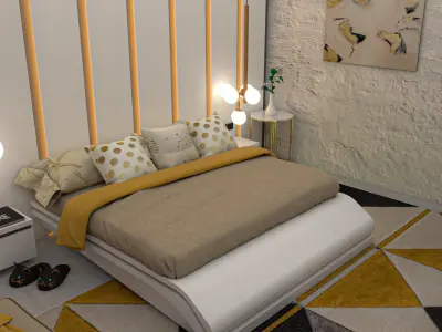 LUXURY AND STYLISH 3D BEDROOM 3D print model