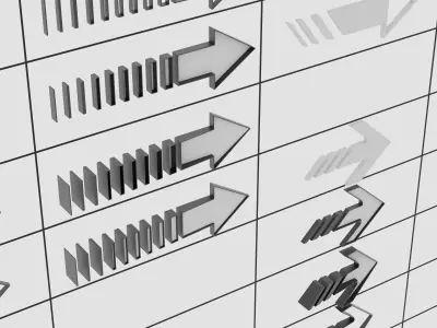 Collection of arrow Low-poly 3D model