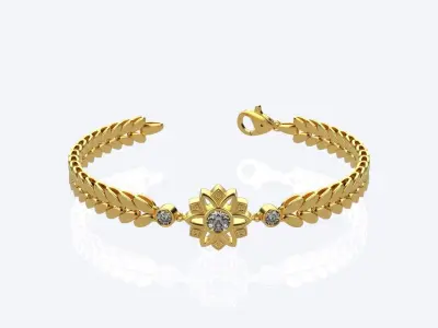 women luxury bracelet women chain 3D print model