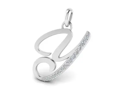 Pendant Alphabet Letter Y Diamond 3D print model