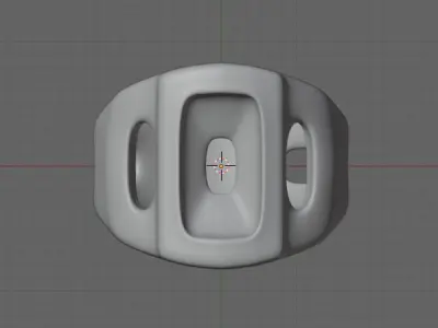 Jewelry3dfile45 silver ring with square shape 3D print model