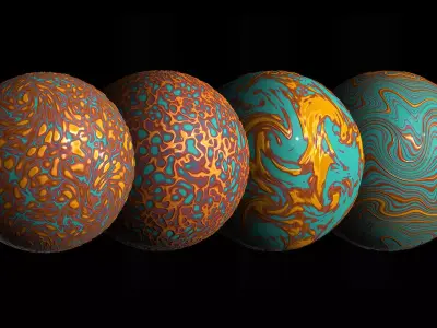 Fantasy set - 4 PBR materials with SBS file Texture