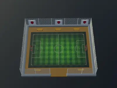 Soccer Stadium - Japan Low-poly 3D model